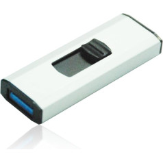 MediaRange USB 3.0 Memory Stick 256GB - Mini USB Flash Drive with Sliding Mechanism and Key Fob, External Memory Expansion with Read Speed of up to 100 MB/s, Silver