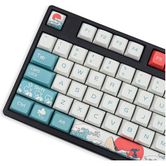 Anime Keycaps 108 PBT Heat Sublimation XDA Profile Japanese Coral Sea Keycap for Cherry Mx Gateron Kailh Switch Mechanical Keyboard 61/64/84/87/104/108 Layout