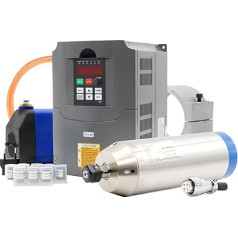 220 V/380 V, 3,2 kW, ER20, wassergekühlte Motorspindel, 4 Lager, 4 kW Wechselrichter, 100 mm Halterung, 75 W Wasserpumpe, 5 m Rohr(Ceramic Ball Bearing,380v)