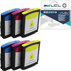 LCL Compatible Ink Cartridge 11 C4836A C4837A C4838A (2Cyan 2Magenta 2Yellow Replacement for HP Designjet 111 Printer Series