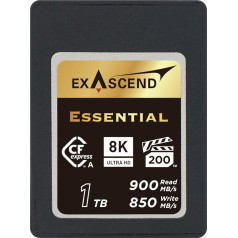 Exascend Essential CFexpress Type A Card - VPG200 Certified - Sustainable Reading 900MB/s - Compatible with Sony a1 / a7S III / a7 IV / FX3 / FX6 (1TB)