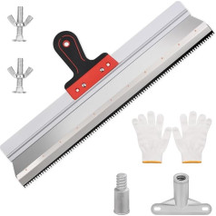 Floor levelling compound, toothed spatula, surface spatula, standing squeegee, serrated with plug-in device, self-levelling rake, squeegee compensating compound, width: 560 mm, tooth height: 5 mm