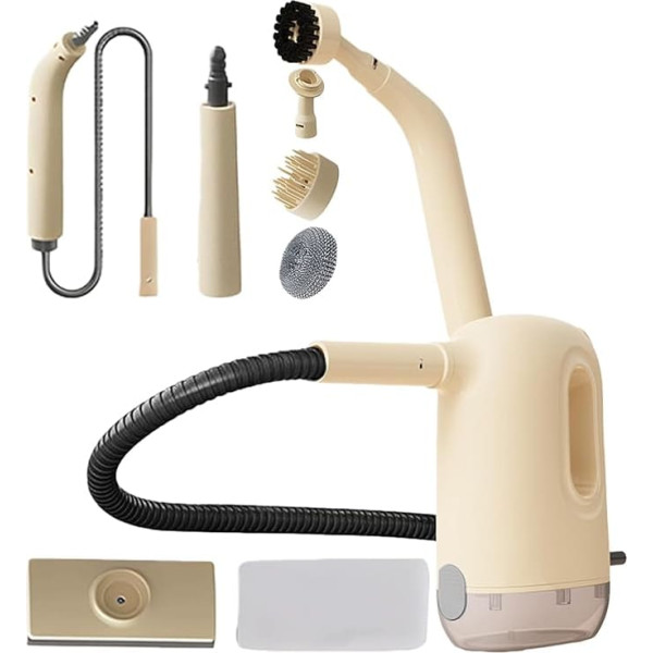 Handheld Steam Cleaner with 8 Accessories, 1200 W Handheld Steam Cleaner with 300 ml Tank, 3.0 Bar Steam Pressure, Steam Cleaner for Furniture, Carpets, Bathrooms