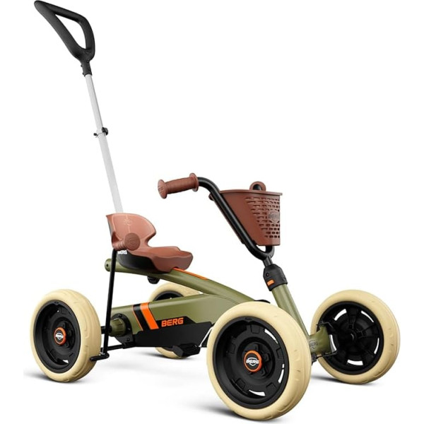 BERG Buzzy 2-in-1 pedal go-kart incl. push rod, go-kart with freewheel, pedal vehicle, children's vehicle with handbrake, pedal vehicle with high safety standard, go-kart from 2 years