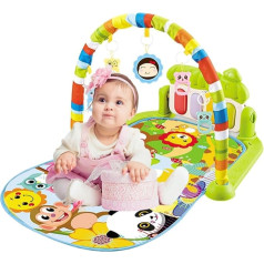 Babyspielraum - Baby-Spielmatte ,Multifunktionale Tummy Time Runde Spielmatten, Musikalisches Aktivitätszentrum Frühes Entwicklungsgeschenk für Neugeborene er