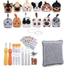 Needle Felting Accessories with Instructions Wool Roving Felting Needle and Wooden Handle Beginners Wool Felt Set