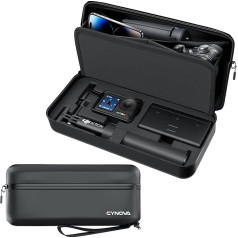 CYNOVA Osmo Action 5 Carry Case for DJI Action 5 Pro Accessories, Black Hard Shell Travel Bag for DJI Osmo Action 5 Pro, Compatible with OSMO Action 5 / Action 4 / Action 3 Action Camera Accessories