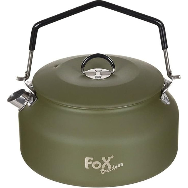 Fox Outdoor 1 Litre Olive Stainless Steel Kettle