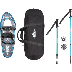 Explorer Plus Lightweight Aluminium Frame Snow Boots with Double Ratchet Ties, Nylon Heel Strap and XPE Ever-Flex Decking, Includes Waterproof Carry Bag, Available in Adult and