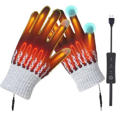 USB Heated Gloves Men Women Electric Hand Warmer Gloves for Indoor Outdoor Adjustable Temperature Hand Warmer Gloves