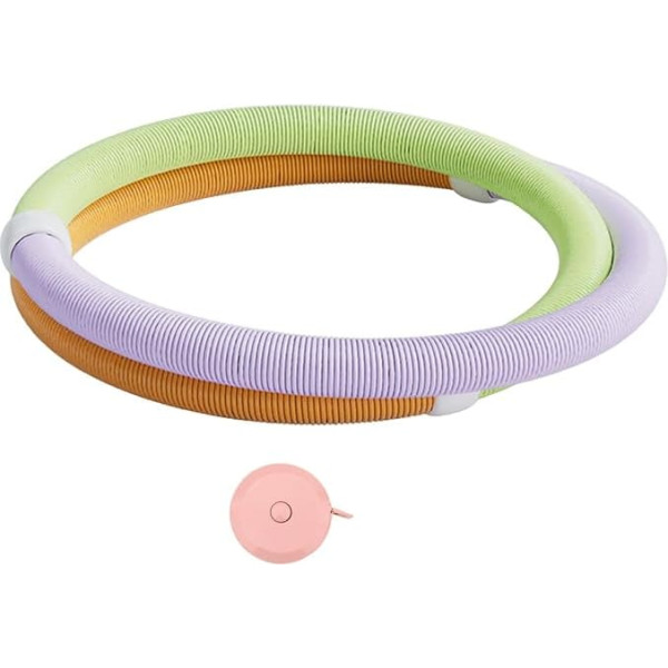 Harilla Fitness Hoop, Weighted Waist Abdominal Hoop, Multifunctional, Lightweight Exercise Ring, Soft Spring Circle for Women, Indoor, Green, 1.4 kg