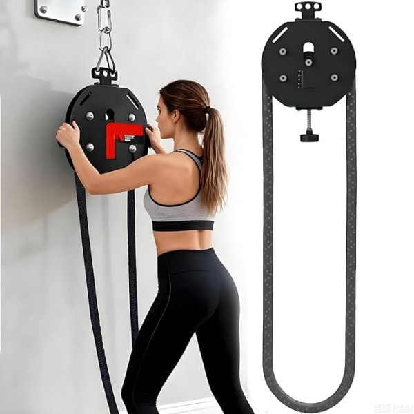 Endlosseiltrainer, Widerstandsgerät, Suspension-Endlosseil-System, Tragbarer Kabel-Endlosseiltrainer, Verstellbare Trizepsseilbefestigung, 330Lb TragfäHigkeit, 30Kg Maximaler Widerstand