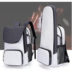 Backpack Racket Shoe Compartment Laptop Sleeve Polyester Tote Convertible Badminton Squash Pickleball Table Tennis Paddle Handbag Pack of 10 (Black)