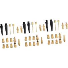 Kisangel Nozzle Changer Adapter Valve Bicycle Pump Converter Travel Bottle Warmer Kit Inflation Blower Pumps Bicycle Assembly Needle Inflator Kit Golden Copper