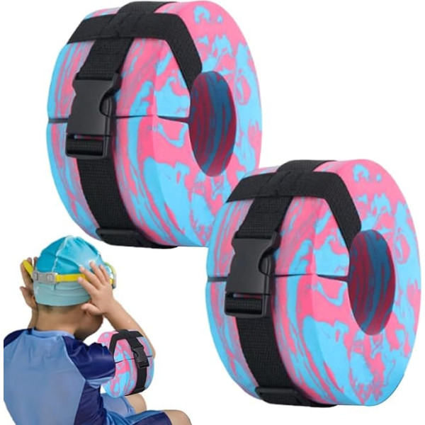 Muñequeras Acuáticas de Natación - Anillos de Flotación Ajustables | Pesas de Ejercicio para Adultos Principiantes Profesionales Atletas Terapia Acuática Fitness