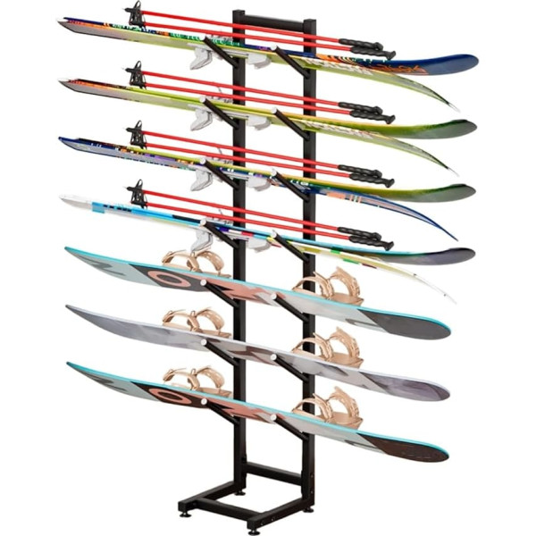 Snowboard-Aufbewahrungsregal, Indoor- Und Outdoor-Aufbewahrungsregal for Surfbretter/Skibretter, Sportgeräteregal Aus Stahl, for Zuhause, Garage, Vereine Und Skateshops