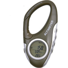 Tragbares digitales Barometer Thermometer Höhenmesser Gadget Multifunktional Outdoor Karabiner Clip Wetter Temperaturdetektor Werkzeug für Wandern Kompakt Langlebig Leichtes Design Für S