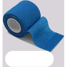 4.8 m Colourful Sports Self-Adhesive Elastic Bandage Wrap Band for Knee Support Pads Finger Ankle Palm Shoulder (Blue, 5 cm x 4.8 m)