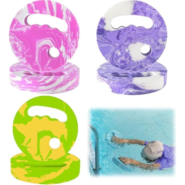 Aqua Fitness Scheiben, 6X Eva Aqua Fitness Gerät, Handgerät Schwimmtrainings Kickboards, Wasser Paddel Training Im Pool