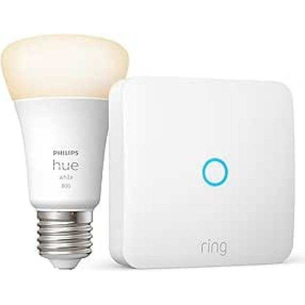 Ring Intercom und Philips Hue E27 LED Leuchte, funktioniert mit Alexa, Weiß