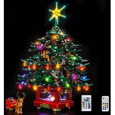 Remote Control LED Light Set Compatible with Lego Family Christmas Tree Decoration 41843 (Not Model), LED Lighting Set Compatible with Lego Family Christmas Tree Decoration Building Blocks Model