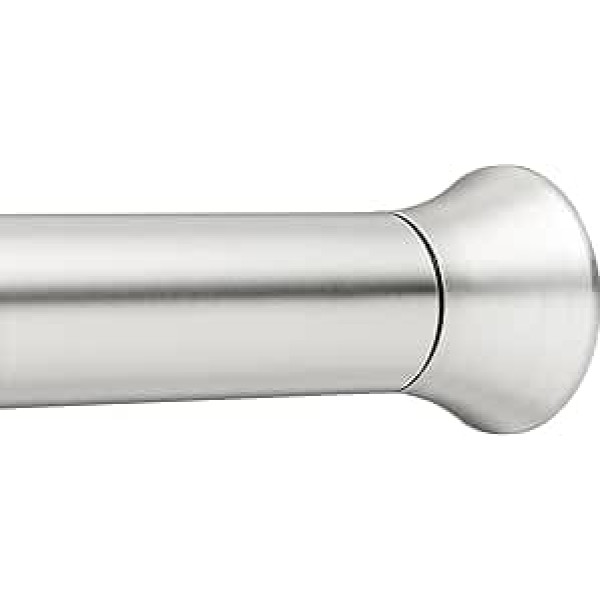 AmazonBasics telescopic shower curtain rod for clamping, 137-228 cm, nickel