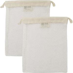 Simple Ecology 2 Pack Organic Cotton Laundry Bag Machine Wash Bags for Delicates, Lingerie and Garments Small