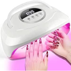 UV Lamp for Gel Nails, UV Lamp Nails with 81 Beads, LED Nail Lamp with Digital Display, Timer & Sensor, Nail Polish Dryer for UV Gel Nail Polish, Nail Dryer for Nail Studio and Home Use