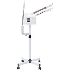 Steamer and Magnifying Lamp 3 in 1 Combination Device Face Buffer Hot/Cold Vapozone Ozone Streamer Magnifying Lamp with 360 Degree Swivel Shape Nozzle for Spa Salon Beauty Multifunctional Face