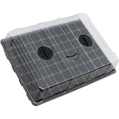 Gardzen 5 x Smiling Face Seed Starter Tray, Plant Germination Trays with Total 350 Cells, Seed Starter Kit with Breathable Domes and Soils for Starting Vegetables, Flowers
