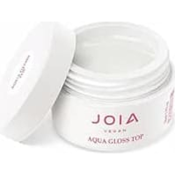 JOIA Vegan UV Nail Polish Aqua Gloss Top No Wipe Gel UV Shine Bright 50 ml Top Coat for Nails UV Varnish Nail Design