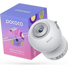 POCOCO Starry Sky Projector Children's Night Light, Galaxy Projector Starry Sky for Bedroom and Home Planetarium, Children's Starry Sky Projector with 2 Discs, Ideal Gift for Birthdays and Holidays