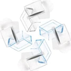 4stücke Nagelstempelset mit Transferplatte für Maniküre-designs Rechteckiger Stempel für French-tip-nägel Diy-nagelzubehör für Heimgebrauch