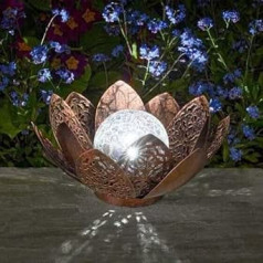 Garden Mile Solar Powered Garden Light - Flower Silhoutte Light Garden Decoration Multicoloured LED Lights
