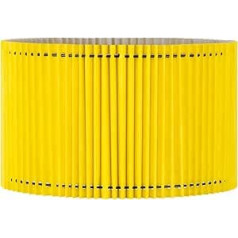 Paper Lampshade | Cylinder | 40/40/22 cm | Yellow | Origami Paper Lampshade | for E27 Lamp Socket | RoHS Tested | Suitable for Floor Lamp