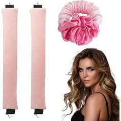 AUDTOPE Hair Rollers Set, Heat Free Curling Headband, 3 Pieces, Heatless Curling Iron with Hooks for All Hair Types, Overnight Curls, Curl Styling Set for Overnight Sleep, Soft