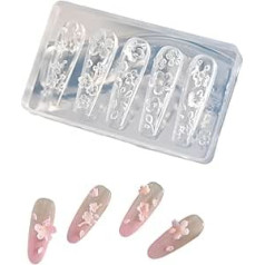 Silikon-Nagelkunst-Formen, einzigartig, geprägt, Maniküre-Zubehör, Formen, Schmuckzubehör, Prägewerkzeug für Frauen und Mädchen, Nagelkunst für Partys