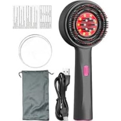 Kopfhaut-Massagekamm – 8-Zoll-Haarmassagebürste, tragbares elektrisches Haarmassagegerät, ergonomisches Doppelfunktionsdesign fördert gesundes Haar und reduziert Schuppen | Ideal für die tägliche Kopf