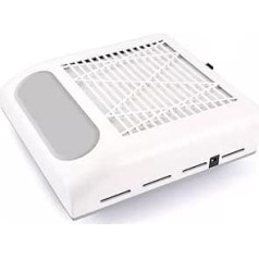 EDEDE Dust Extractor for Nails, Nail Collector Extractor Fan for Manicure Machine Powerful Nail Suction with Filter Removal Nail Salon Equipment for Nail Studio and Home (White)