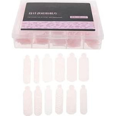 Beaupretty 120 Stück 120 Wiederverwendbare Silikon Nagelvorlagen mit 3D-Schneeflocken für Weihnachts Nageldesigns Flexible Harz Nagelformen in Rosa für Selbstgemacht Maniküreverlängerungen