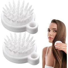 Genérico Scalp Skin Scrub Scrub 2 Pieces Manual Massage Bristle Massager for Washing Hair for Men and Women, Curly Hair or
