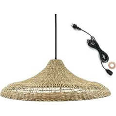 Lumisky Outdoor Freya Large Outdoor Cable Grass Pendant Light Navy Boho Style 5m Cord Length