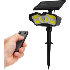 ZJchao ASTEY-KXK-600-128COB Solar Spotlight Lights Outdoor Solar Landscape Lights with 2 Brightness Modes for Home Park Garden Patio