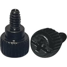 30pcs PC Case Screws Thumb Screws for Computer Case Mounting (Black)