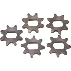 8 Tooth 420 Sprocket with High Carbon Steel 5 mm Thickness 17 x 12 mm Inner Dimensions for 100 W 120 W Small Engines Efficient Conversion for Bicycle Machines H Type Shaft Gearbox