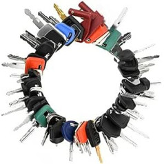 50 Piece Heavy Equipment Key Set for Cat and Construction Machinery, Igniter Replacement, High Quality Metal with Rust Resistant Design, Includes Backup Duplicates