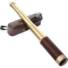 Retro Pirate Telescope Monocular 25 x 30 Zoomable Vintage Captain Jack Spyglass BAK-4 Lens Telescope Children Foldable Portable Pocket Monocular Adult for Outdoor Camping