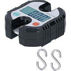 Mini Crane Scale Digital Hang Scale 150 kg Portable Weighing Hook Handheld Tool with Double Hooks, Industrial Crane Scales for Handheld Scales (Black)