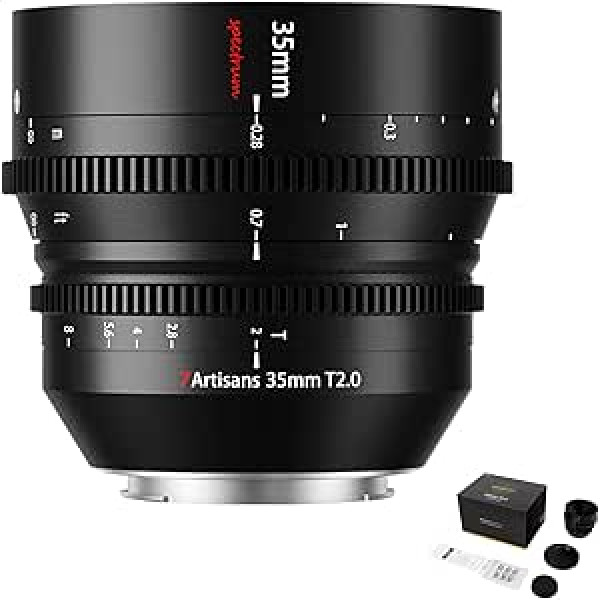 7artisans 35mm T2.0 Cine Lens Full Frame Large Aperture for Sony E-Mount