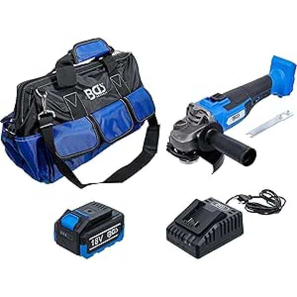 BGS 7396 Cordless Angle Grinder Set, Brushless, 18 V, with Battery and Quick Charger